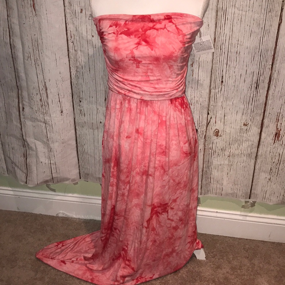 Belle beach strapless maxi dress